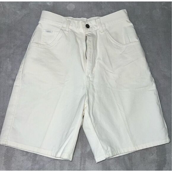 VTG Bermuda Denim White Jean Shorts Relaxed Fit 10 - Picture 3 of 10
